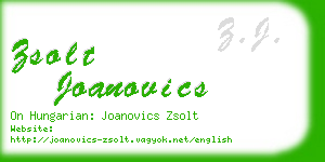 zsolt joanovics business card